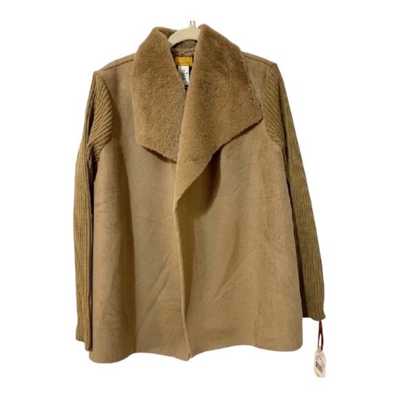 NWT Faux Suede & Fur Jacket by Ruby Rd, Tan, Size Medium, Very soft - Picture 1 of 6